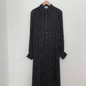 Ganni Polka Dot Maxi Chiffon Dress Size 38 (US 6)